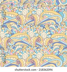 Seamless vector background in the style of doodles