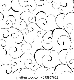 Seamless vector background with swirls