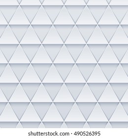 Seamless vector background. Triangle tile panel pattern. Interrior wall panel for website or graphic design template layout