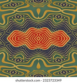 Seamless vector background with tribal motifs. Print. Repeating background. Cloth design, wallpaper.