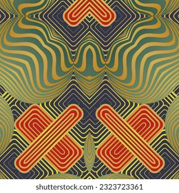 Seamless vector background with tribal motifs. Print. Repeating background. Cloth design, wallpaper.