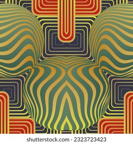 Seamless vector background with tribal motifs. Print. Repeating background. Cloth design, wallpaper.