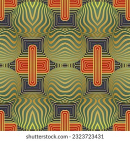 Seamless vector background with tribal motifs. Print. Repeating background. Cloth design, wallpaper.