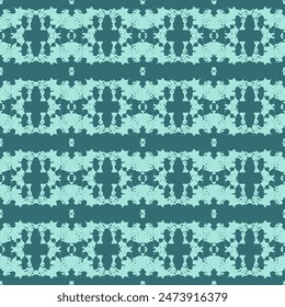  Seamless vector background. turquoise and orange retro colors 1970s. Decorative ornament in retro vintage design style. 