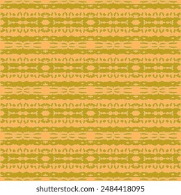  Seamless vector background. turquoise and orange retro colors 1970s. Handmade. Ethnic and tribal motifs.