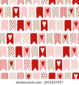 Fondo vectorial sin foco, Día de San Valentín, 14 de febrero. Ideal para imprimir en tela, papel pintado, papel envolvente, empaque, tarjetas de felicitación, fiesta de San Valentín.