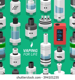 seamless vector background vaping atomizer electronic cigarette
