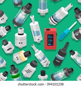 seamless vector background vaping atomizer electronic cigarette