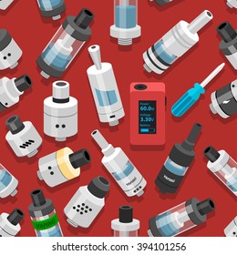 seamless vector background vaping atomizer electronic cigarette