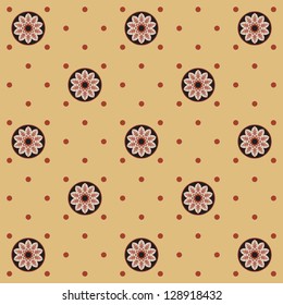 Seamless vector background. Vintage calico pattern. Easily edit the colors. This ornament is part of collection oriental patterns.
