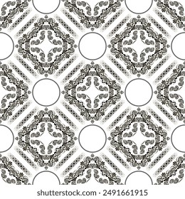 Seamless vector background. Vintage ornamental template with pattern. Islam, turkish, Indian, Arabic. Vector illustration. 