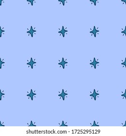 Seamless vector background wallpaper cute stars pattern for fabric or textile print