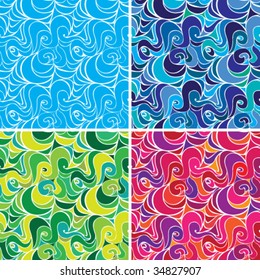 Seamless Vector Background of Waves