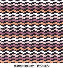 Seamless vector background with waves. Print. Repeating background. Cloth design, wallpaper.