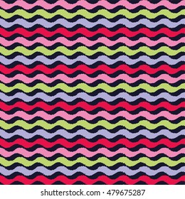Seamless vector background with waves. Print. Repeating background. Cloth design, wallpaper.
