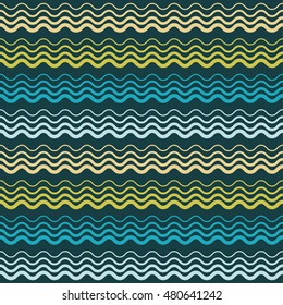 Seamless vector background with waves. Print. Repeating background. Cloth design, wallpaper.