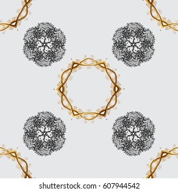 Seamless vector background with white doodles. Graphic modern pattern. Seamless pattern floral pattern. Wallpaper baroque, damask.