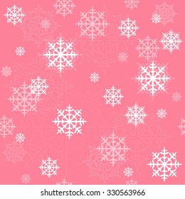 Seamless vector background winter holiday snowflakes  for web design or wrapping paper