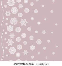 Seamless vector background. Winter Holiday Knitted Pattern with Circles, Dots and Snowflakes On a neutral Background.