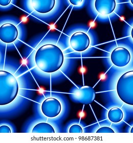 seamless Vector backgrounds. concept of operation of computer network work the nerve cells of the human