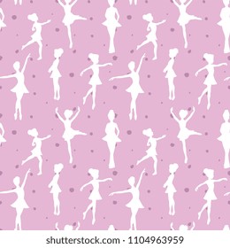 Seamless Vector Ballet Dancer Pattern