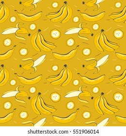 Seamless vector banana pattern