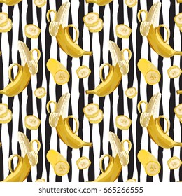 Seamless Vector Banana Pattern
