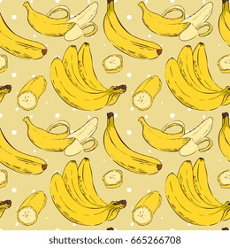Seamless Vector Banana Pattern