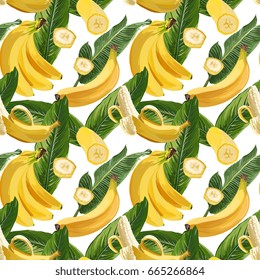 Seamless Vector Banana Pattern