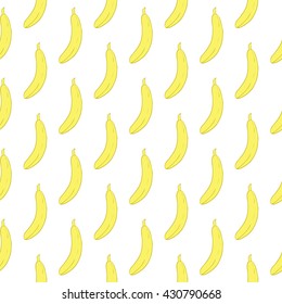 Seamless vector banana pattern. Textile, wrapping paper banana pattern. Vector banana illustration.