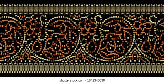 Seamless vector bandhani border design