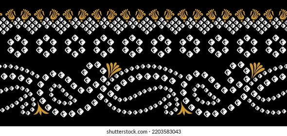 Seamless vector bandhani border design