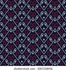Seamless vector bandhani design pattern  on navy