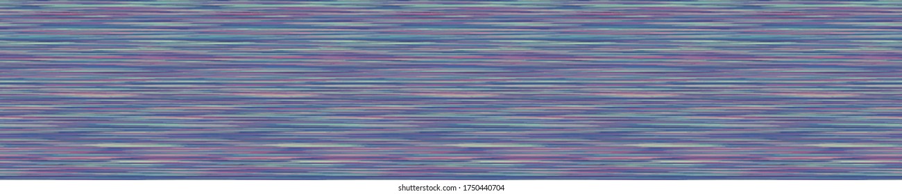 Seamless vector banner pattern marl stripe  Rainbow variegated heather texture border background  Vintage 70s style striped abstract ribbon trim edge 