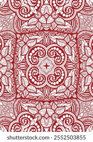 seamless vector batik design pattern, unique combination of colors and patterns