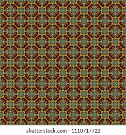 Seamless vector beautiful bright flowers for, postcard, flyer or wedding invitation, wallpaper, wrapping paper, background. Sketch in yellow, brown and green colors.