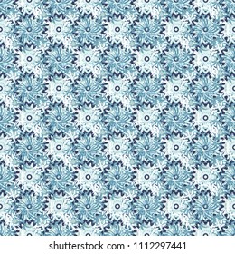 Seamless vector beautiful bright flowers for, postcard, flyer or wedding invitation, wallpaper, wrapping paper, background. Sketch in gray, blue and white colors.