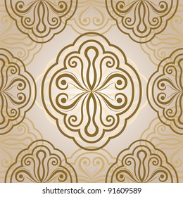 Nahtlose Vektorbeige-Ornament.