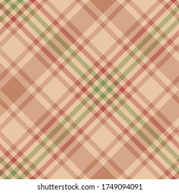 Seamless vector beige tartan pattern. Plaid background. Classic fashion ornate pattern. For design, fabric, textile, wrapping etc.