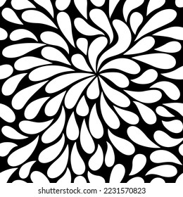 Seamless vector bicolor pattern with paisleys