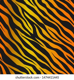 Seamless Vector Black Gold Tiger Stripes Stock Vector (Royalty Free ...