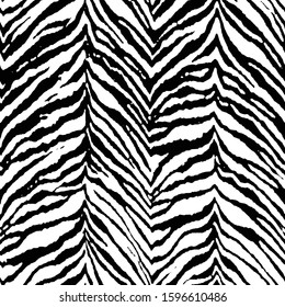 Seamless Vector. Black and white animal skin background. Repeatable ready template for textile, web design and backgrounds.