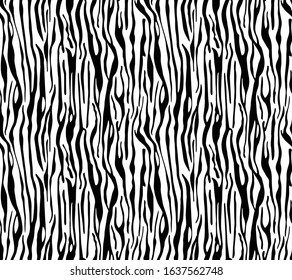 Seamless Vector. Black and White animal skin background. Repeatable ready template.