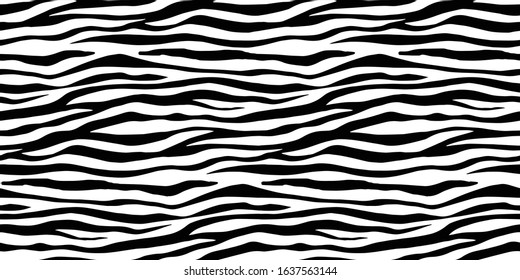 Seamless Vector. Black and White animal skin background. Repeatable ready template.