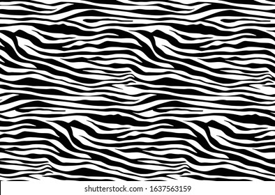 Seamless Vector. Black and White animal skin background. Repeatable ready template.