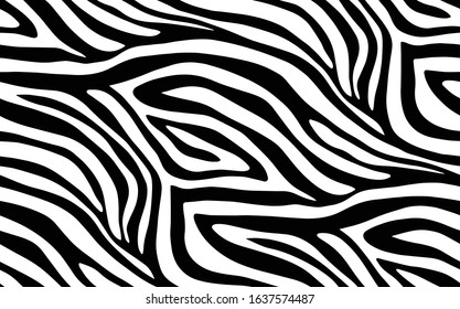 Seamless Vector. Black and White animal skin background. Repeatable ready template.