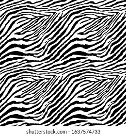 Seamless Vector. Black and White animal skin background. Repeatable ready template.
