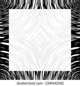 Seamless vector black and white background in the form of a spiral. Funnel from water. Black hole. Unusual dynamic black and white pattern.