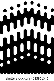 Seamless vector black and white halftone lines abstract