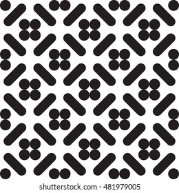 Seamless vector black and white minimal geometric lines memphis pattern abstract background